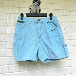 Empyre Blue Corduroy Cargo High Waisted Shorts